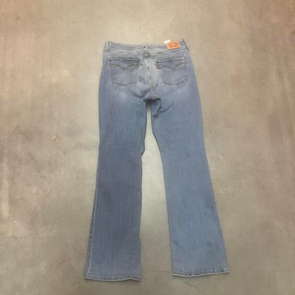 Levi's women's blue classic bootcut jeans wide leg flare stretch 32